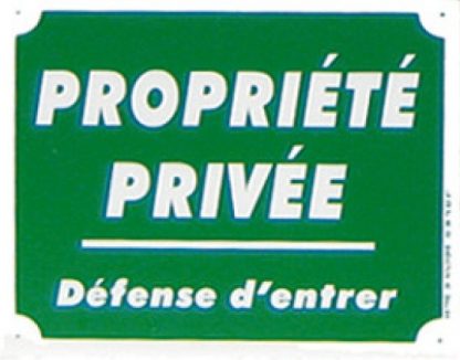 Propriété privée défense d'entrer (vert)