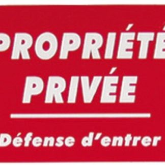 Propriété privée défense d'entrer (rouge)