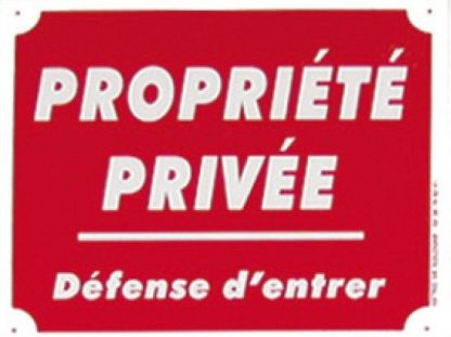 Propriété privée défense d'entrer (rouge)