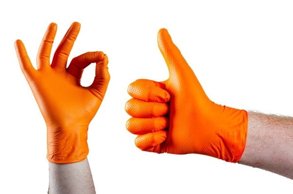 Gants épais nitrile orange: Meilleure prise dans toutes les