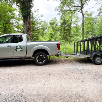 Mirador de chasse en acier galvanisé avec plancher en pin 1 mètre de hauteur – Astrid de Sologne