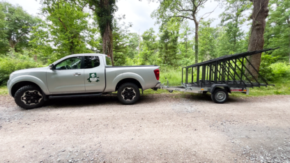 Mirador de chasse en acier galvanisé avec plancher en pin 1 mètre de hauteur – Astrid de Sologne