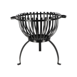 Brasero Tulipe en acier doux, design élégant, dimensions L61,5 x P49,9 x H54,4 cm, idéal pour chauffage extérieur et décoration de jardin.