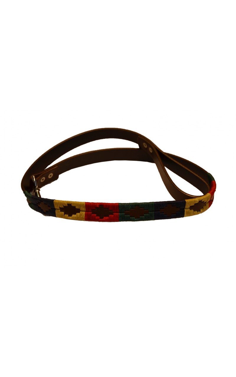 laisse-de-collier-de-chien-polo-gaucho (1) Laisse Clasico en cuir pour chien, couleur naturelle, avec mousqueton métallique robuste.