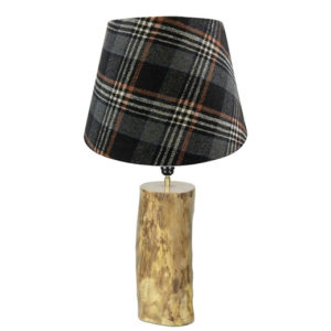 Lampe tronc d’eucalyptus avec abat‑jour